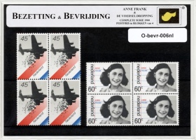 Authentic souvenir of Bezetting & Bevrijding  - Anne Frank & voedseldropping in blokken van 4