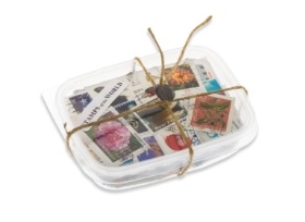 Authentic souvenir of Box  with stamps on paper - Worldwide - small