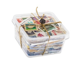 Authentic souvenir of Box  with stamps on paper - Worldwide - large